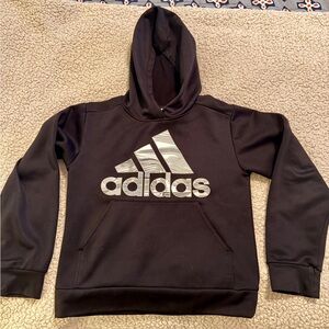 adidas Black Hoodie with White Logo